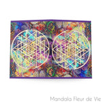 Cartes Sri Yantra (8 pcs) Mandala Fleur de vie