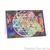 Cartes Sri Yantra (8 pcs) Mandala Fleur de vie