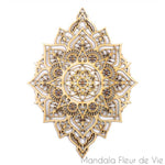 Décoration Mandala Fleur de Lotus en bois Mandala Fleur de vie