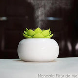Diffuseur d'Huile Essentielle en Céramique <br> Fleur de Lotus Mandala Fleur de vie