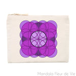 Pochette Mandala Fleur de Vie Violette Mandala Fleur de vie