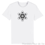 T Shirt Cube de Métatron Mandala Fleur de vie