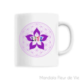 Mug Fleur de Vie & Lotus "LIFE" Mandala Fleur de vie
