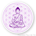Autocollant Fleur de Vie "Bouddha" - Lot de 5 Mandala Fleur de vie