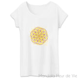 T Shirt Femme "Feux d'artifices de Fleurs de vie" Mandala Fleur de vie