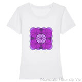 T-Shirt Femme Mandala Fleur de Vie Violette Mandala Fleur de vie