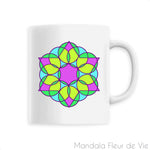 Mug Mandala Fleur "Energie" Mandala Fleur de vie