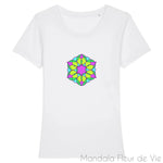 Tee Shirt Mandala Fleur "Energie" Mandala Fleur de vie