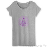 T Shirt Mandala Fleur de Vie Violette "Bouddha" Mandala Fleur de vie