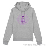 Sweat à Capuche Fleur de Vie Bouddha en Coton Bio Mandala Fleur de vie