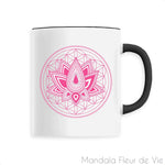 Mug Mandala Fleur de Vie "Lotus Rose" Mandala Fleur de vie