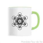 Mug Cube de Métatron Mandala Fleur de vie