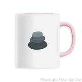 Mug en Céramique <br> Galets Bouddhistes Mandala Fleur de vie