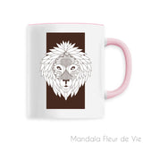 Mug en Céramique <br> Lion Mandala Mandala Fleur de vie