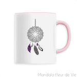 Mug en Céramique <br> Mandala Attrape-rêves Mandala Fleur de vie