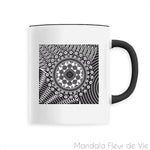 Mug en Céramique <br> Mandala Psychédélique Mandala Fleur de vie