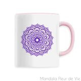 Mug en Céramique <br> Mandala Violet Mandala Fleur de vie