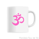 Mug en Céramique Design Om Rose Mandala Fleur de vie