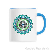 Mug Mandala Bleu/vert Mandala Fleur de vie