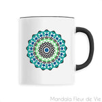 Mug Mandala Bleu/vert Mandala Fleur de vie
