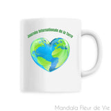 Mug Mandala "Journée Internationale de la Terre" Mandala Fleur de vie