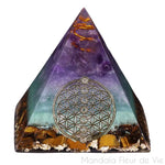 Orgonite Pyramide Fleur de Vie Mandala Fleur de vie