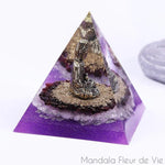Orgonite Pyramide Mandala Bouddha Mandala Fleur de vie