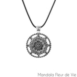 Pendentif Mandala Fleur de Lotus Om Mandala Fleur de vie