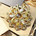 Pendentif Mandala Fleur de Soleil en argent Mandala Fleur de vie