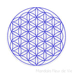 Puzzle Fleur de Vie Bleue -Format rond - 46 pièces Mandala Fleur de vie