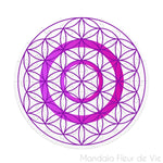 Puzzle Fleur de Vie Violette Format rond - 46 pièces Mandala Fleur de vie