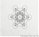 SET MANDALA Grille de Cristaux des 7 Chakras et Cube de Métatron Mandala Fleur de vie
