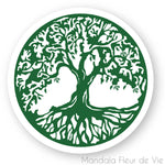 Sticker Arbre de Vie Vert Mandala Fleur de vie