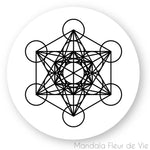 Sticker Cube de Métatron Mandala Fleur de vie