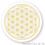 Sticker Fleur de Vie Or (lot de 5) Mandala Fleur de vie