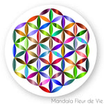 Sticker Fleur de Vie Rainbow (lot de 5) Mandala Fleur de vie