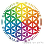 Sticker Fleur de Vie Rainbow Mandala Fleur de vie