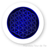 Stickers Fleur de vie Bleue Mandala Fleur de vie