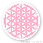 Stickers Fleur de vie Rose & Blanc Mandala Fleur de vie