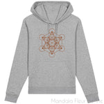 Sweat-Shirt Metatron Marron Mandala Fleur de vie