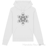 Sweat-Shirt Metatron Noir Mandala Fleur de vie