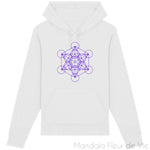 Sweat-Shirt Metatron Violet Mandala Fleur de vie