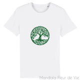 T Shirt Arbre de Vie Vert Mandala Fleur de vie