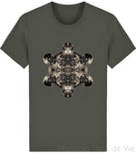 T-shirt Cube de Metatron "Univers" Mandala Fleur de vie