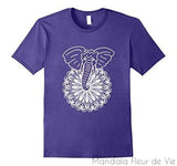 T Shirt Elephant Mandala Mandala Fleur de vie