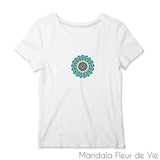 T-Shirt Femme Mandala Fleur de Lotus Mandala Fleur de vie