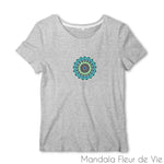 T-Shirt Femme Mandala Fleur de Lotus Mandala Fleur de vie