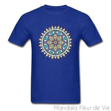 T-Shirt Homme Mandala Fleur Mandala Fleur de vie