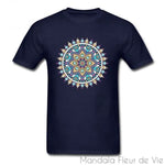T-Shirt Homme Mandala Fleur Mandala Fleur de vie