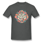T Shirt Mandala Animaux - le Tigre Mandala Fleur de vie